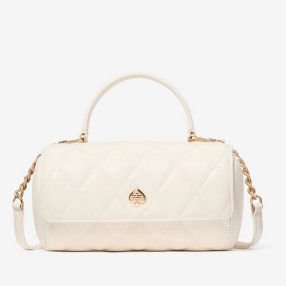 Kate Spade Heart 3D Barrel Quilted Crossbody - Meringue - Love Shack KK175